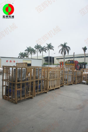 廣東珠海客戶定購大批蔬果處理生產(chǎn)線及相關(guān)設(shè)備出貨了！