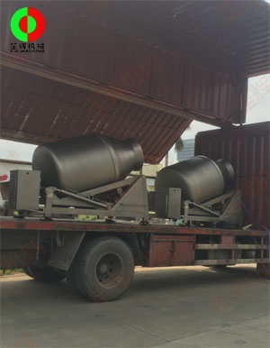 兩臺大型真空滾揉機專車送往大灣區(qū)某肉食品加工配送中心！