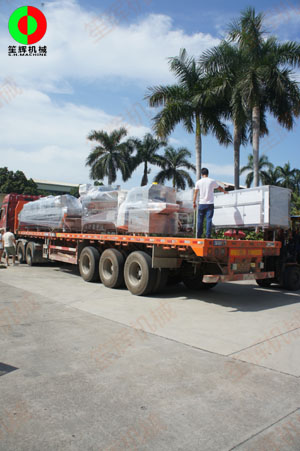 廣西某新建大型食品加工配送中心訂購(gòu)的大批設(shè)備準(zhǔn)備裝車(chē)駐場(chǎng)！